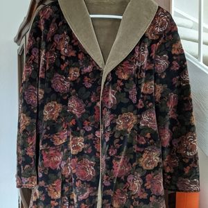 Beautiful Reversible Velvet jacket floral print